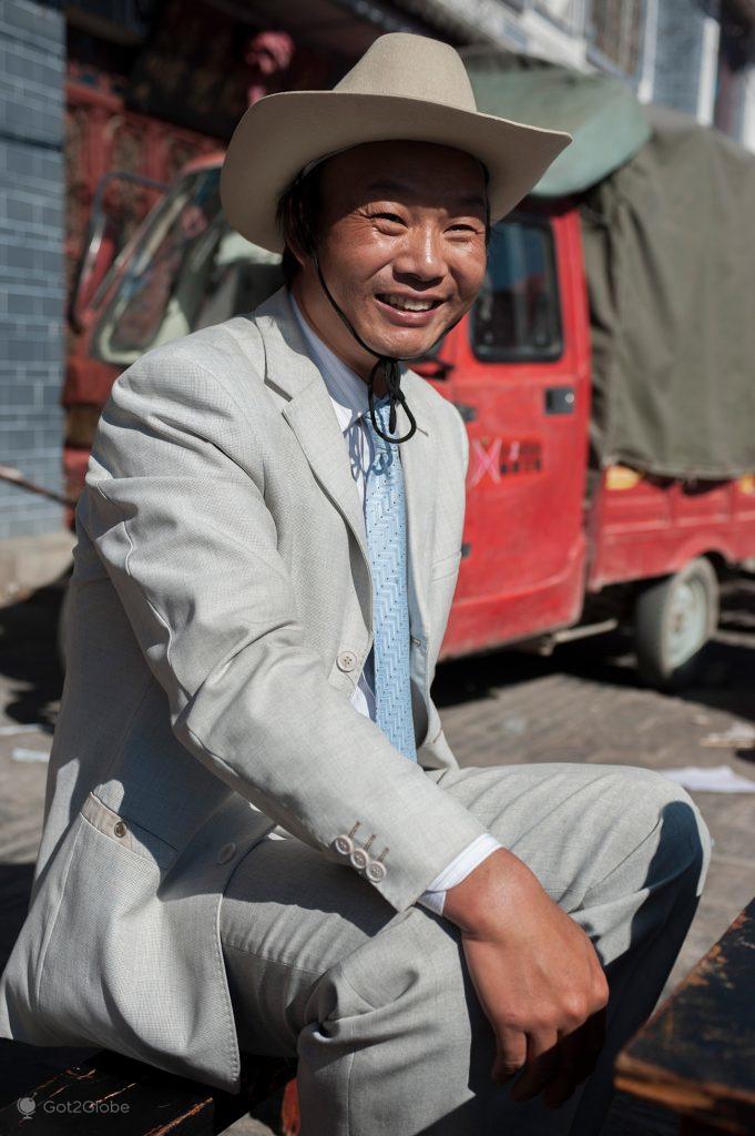 Cliente de mercado de Dali, Yunnan, China