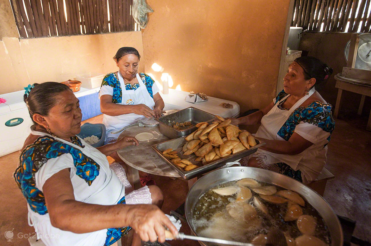 Cobá, viagem às Ruínas Maias, Pac Chen, Empañaderas