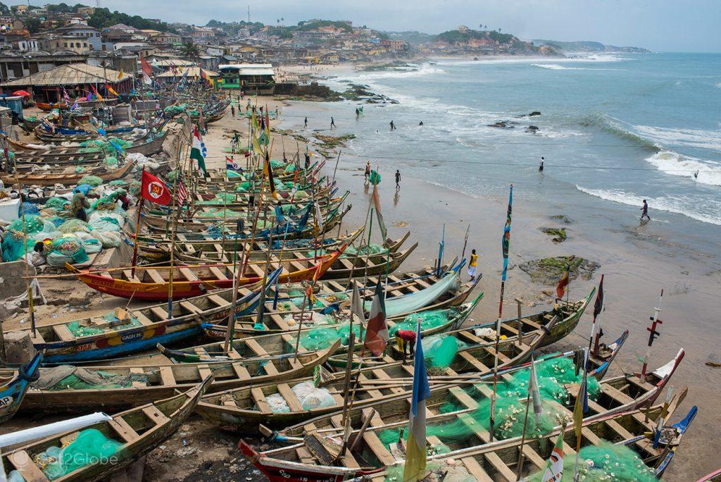 Barcos de pesca, Cape Coast, Gana