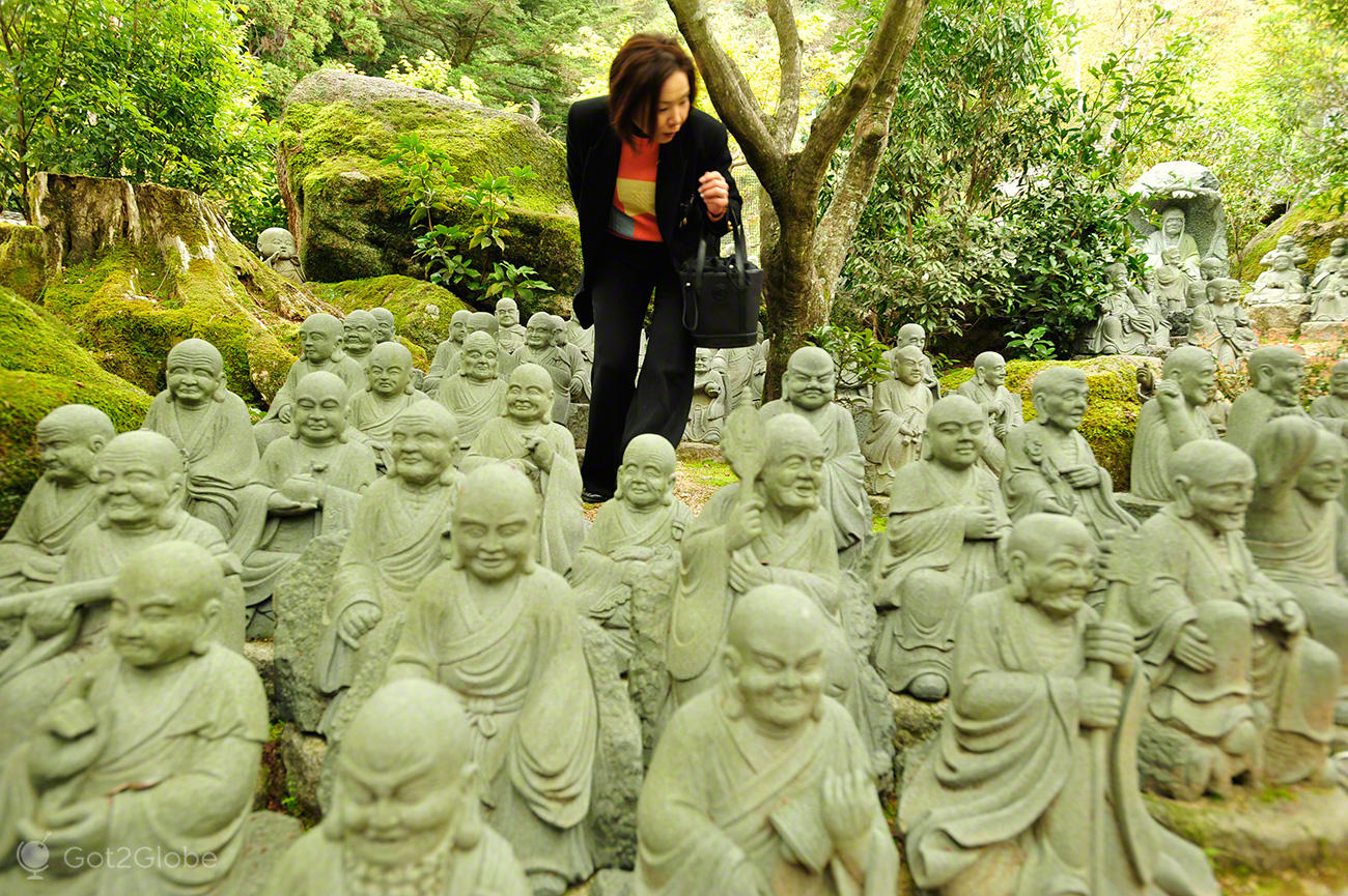 Ilha de Miyajima, Xintoismo e Budismo, Japão, rakans