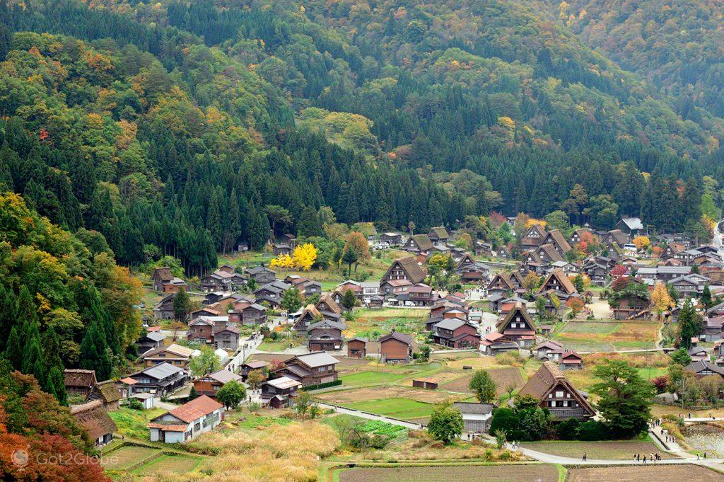 Aldeia com "A" grande, Shirakawa-go, Ogimachi, Japao, Aldeia das Casas em Gassho