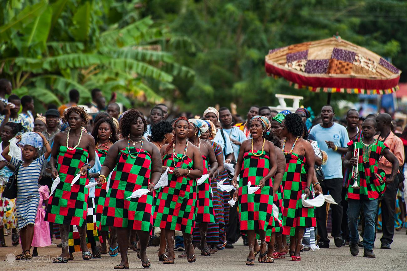 Kente Festival Agotime, Gana, parada