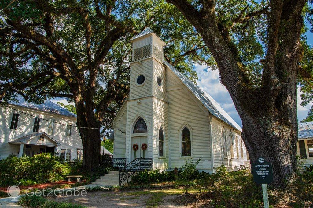 Igreja de madeira United Methodist; St-Francisville, Luisiana