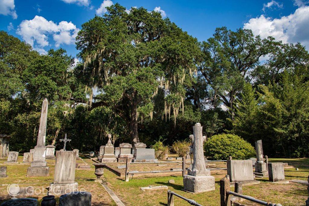 O cemitério da Grace Church de St. Francisville